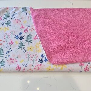 Cloud Island Baby Girls Floral Pink Sherpa Blanket
